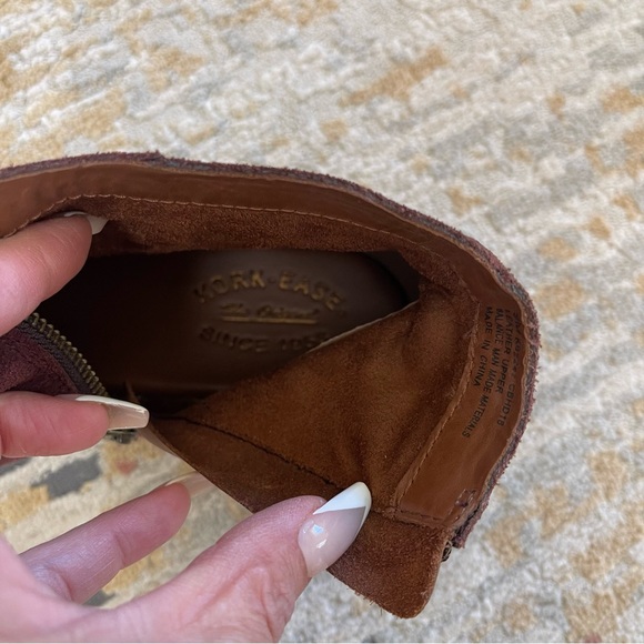 Kork-Ease Giba Suede Ankle Boot Wine Womens Bootie - Picture 9 of 11